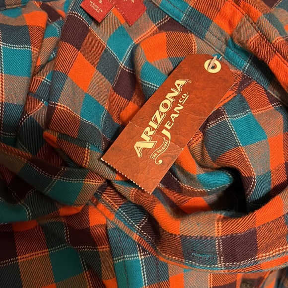 Arizona Flannel Womens button front shirt NWT - Picture 8 of 9